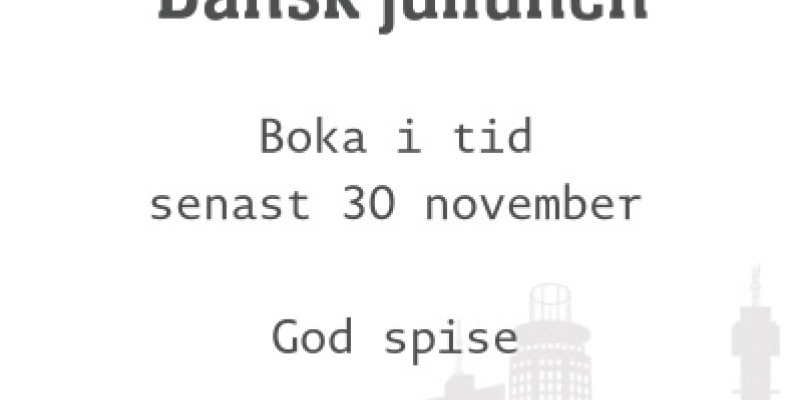 Danish Christmas lunch